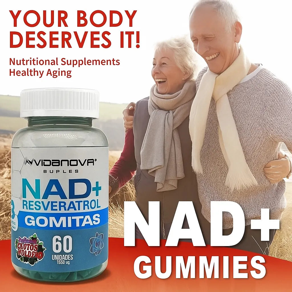 60 GOMITAS NAD+RESVERATROL 1000mg