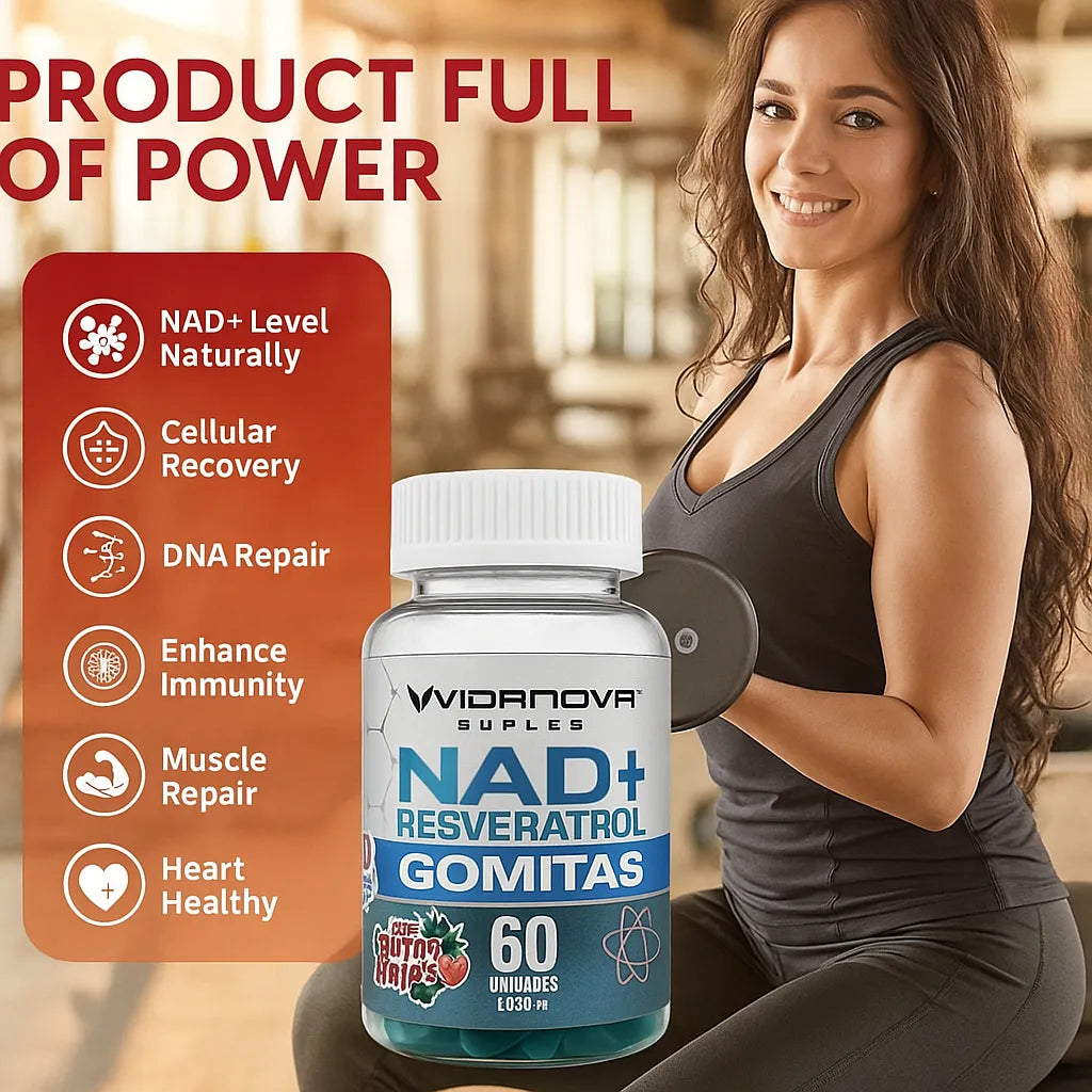 60 GOMITAS NAD+RESVERATROL 1000mg